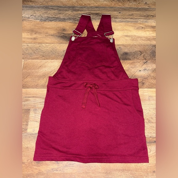 ❤️Full Circle Trends Girls Maroon Overall Dress ❤️ - Picture 2 of 6
